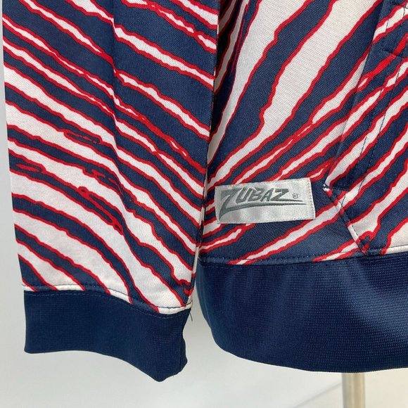 New England Patriots Zebra Print Hoodie Sweatshirt Zubaz NFL Team Football M - Picture 3 of 5